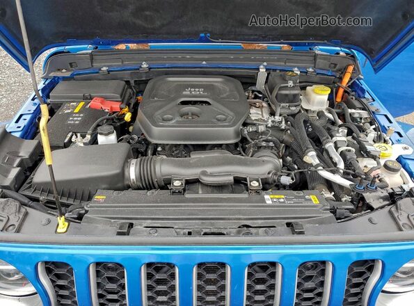 1C4JJXP67NW222298 2022 JEEP WRANGLER Blue ძრავის განყოფილების ხედი