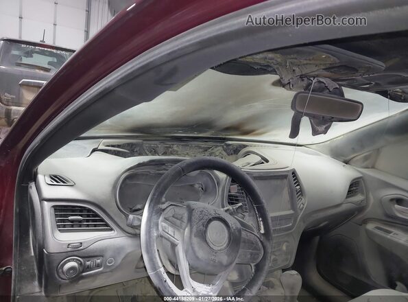 1C4PJMDX4KD375265 2019 JEEP CHEROKEE Темно-бордовый Вид спереди