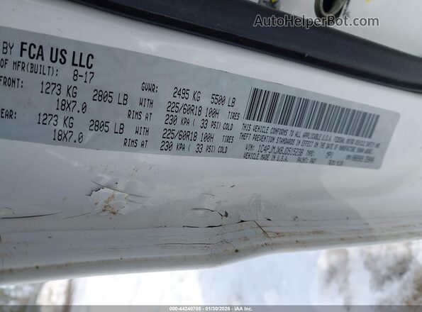 1C4PJMJX8JD515238 2018 JEEP CHEROKEE Белый Вид подкапотного пространства