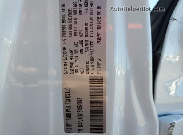 1C4PJXEN1SW590072 2025 JEEP WRANGLER Белый Панорамный вид салона 360°