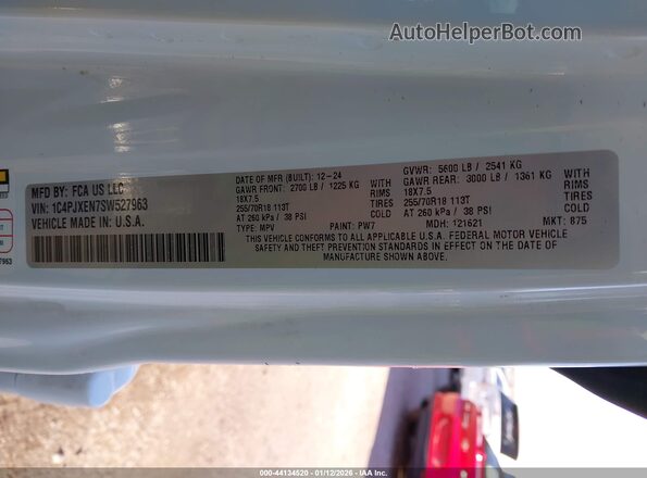 1C4PJXEN7SW527963 2025 JEEP WRANGLER White Widok komory silnika