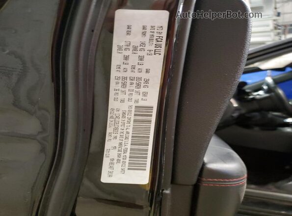 1C4RDJDG9JC498319 2018 DODGE DURANGO Черный Вид наклейки с VIN-кодом