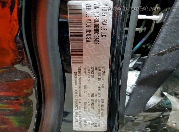 1C4RDJDG9RC153402 2024 DODGE DURANGO Black Vista de la etiqueta del VIN