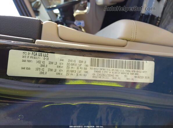 1C4RJEBG2JC392443 2018 JEEP GRAND CHEROKEE Черный Вид подкапотного пространства