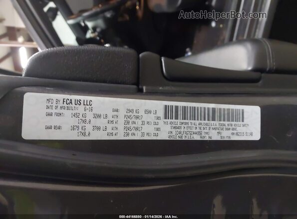 1C4RJFAG7GC444956 2016 JEEP GRAND CHEROKEE Gray Widok komory silnika