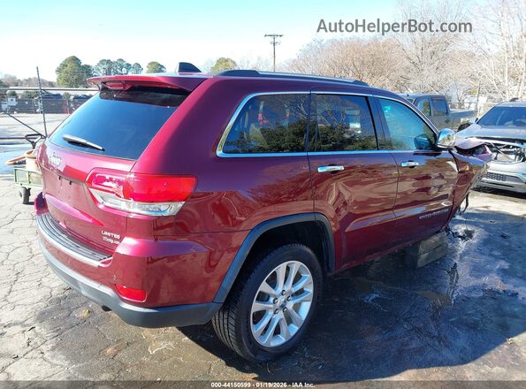 1C4RJFBG4HC654558 2017 JEEP GRAND CHEROKEE Бордовый Задняя правая четверть