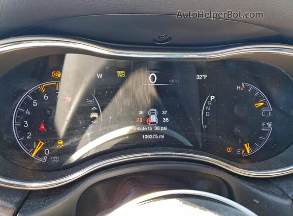 1C4RJFBT6JC465882 2018 JEEP GRAND Black ხელსაწყოთა პანელის ხედი