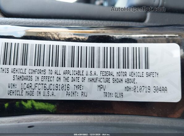 1C4RJFCT6JC191016 2018 JEEP GRAND CHEROKEE Черный 