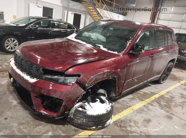 1C4RJHAG0SC329958 2025 JEEP GRAND CHEROKEE Red Առջևի ձախ երեք քառորդ տեսարան
