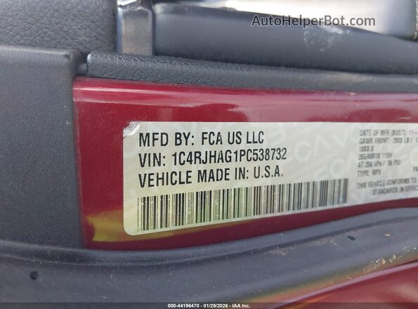 1C4RJHAG1PC538732 2023 JEEP GRAND CHEROKEE Red Widok komory silnika