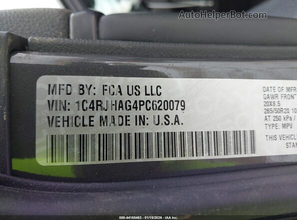 1C4RJHAG4PC620079 2023 JEEP GRAND CHEROKEE Gray Widok komory silnika