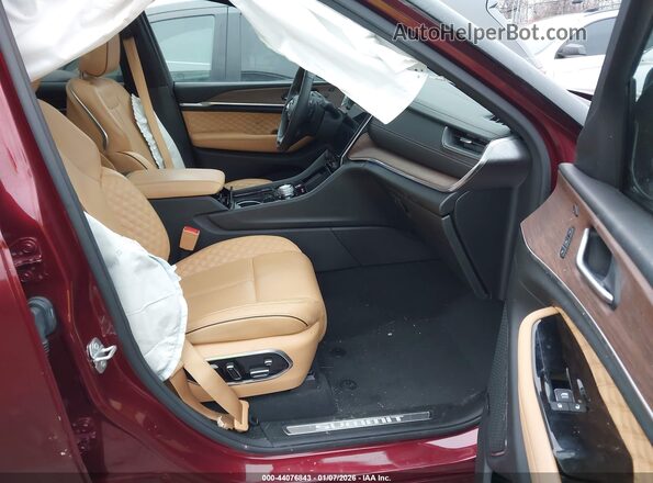 1C4RJHEG5P8823852 2023 JEEP GRAND CHEROKEE Burgundy Widok wnętrza z przodu