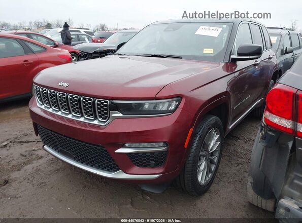 1C4RJHEG5P8823852 2023 JEEP GRAND CHEROKEE Burgundy Przód lewy