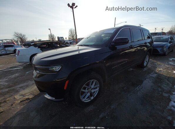 1C4RJKAG5P8814958 2023 JEEP GRAND CHEROKEE L Black წინა მარცხენა ხედი სამი მეოთხედიდან