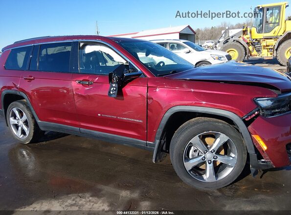 1C4RJKBG2M8132288 2021 JEEP GRAND CHEROKEE L Burgundy Widok wnętrza 360 stopni