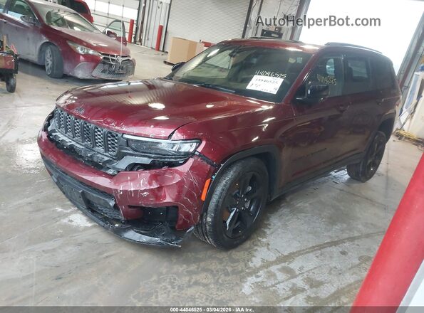 1C4RJKBG6R8567208 2024 JEEP GRAND CHEROKEE L Burgundy Առջևի ձախ երեք քառորդ տեսարան