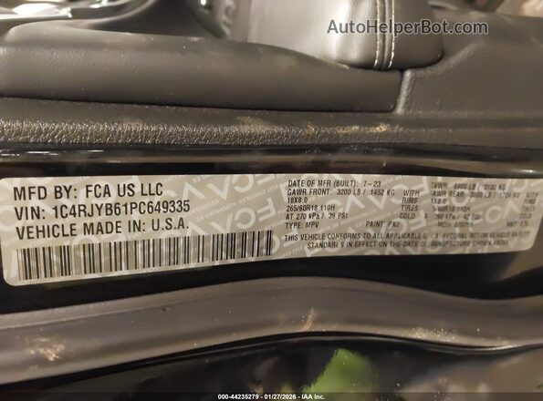 1C4RJYB61PC649335 2023 JEEP GRAND CHEROKEE 4XE Black Вид підкапотного простору
