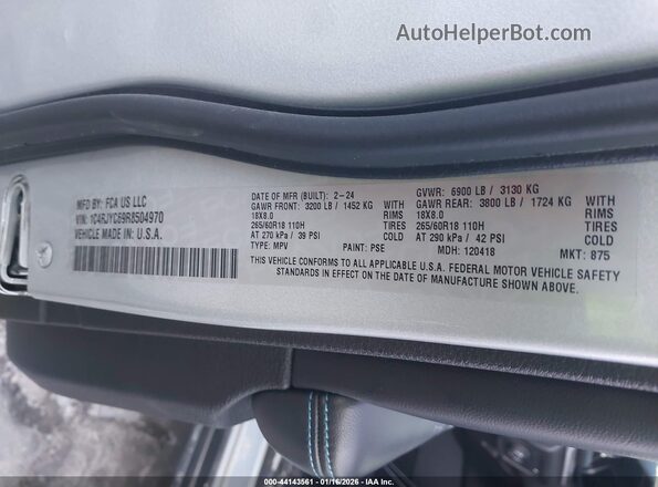 1C4RJYC69R8504970 2024 JEEP GRAND CHEROKEE 4XE Silver Vista del compartimento del motor