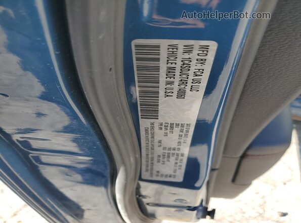 1C4SDJCT4RC148060 2024 DODGE DURANGO Blue Vista de la etiqueta del VIN