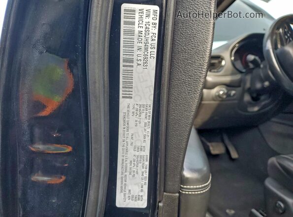 1C4SDJH94MC692631 2021 DODGE DURANGO Black 