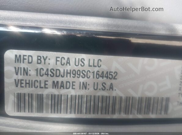 1C4SDJH99SC164452 2025 DODGE DURANGO Black 