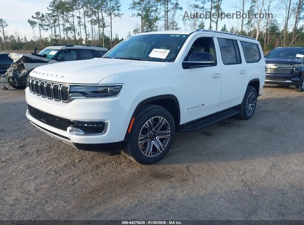 1C4SJSBP1SS537866 2025 JEEP WAGONEER L White Vista tres cuartos delantera izquierda