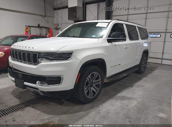 1C4SJSBP3SS513407 2025 JEEP WAGONEER L White წინა მარცხენა ხედი სამი მეოთხედიდან