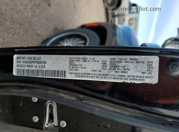 1C4SJSBP6PS544139 2023 JEEP WAGONEER Черный Вид наклейки с VIN-кодом