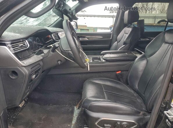 1C4SJVDT2NS105254 2022 JEEP WAGONEER Black Widok wnętrza z przodu