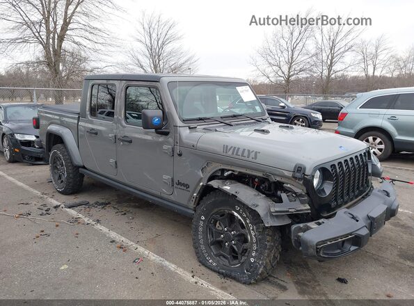 1C6HJTAG9NL113701 2022 JEEP GLADIATOR Gray წინა ხედი