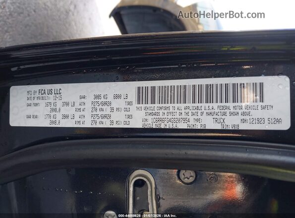 1C6RR6FG4GS207954 2016 RAM 1500 Black Widok komory silnika