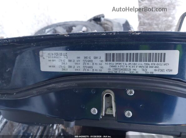 1C6RR7GG4KS683120 2019 RAM 1500 CLASSIC Blue ძრავის განყოფილების ხედი