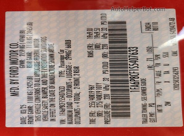 1FA6P8CF1S5407633 2025 FORD MUSTANG Red Widok komory silnika