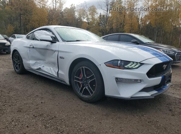 1FA6P8CF2K5162907 2019 FORD MUSTANG Белый Передняя правая четверть