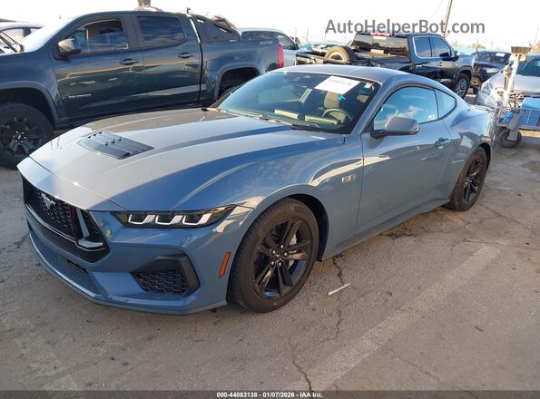 1FA6P8CF3R5415923 2024 FORD MUSTANG Light Blue Передняя левая четверть