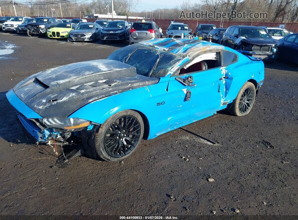 1FA6P8CF7N5108068 2022 FORD MUSTANG Light Blue Front left