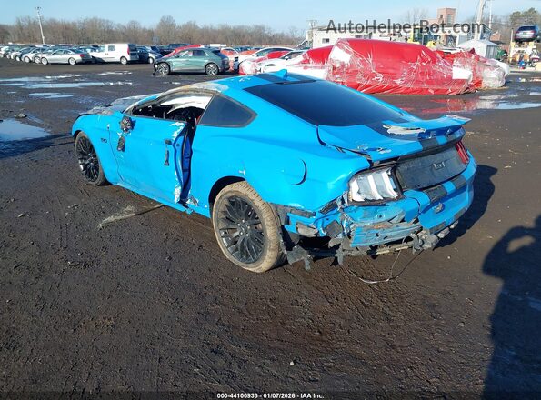 1FA6P8CF7N5108068 2022 FORD MUSTANG Light Blue Rear left