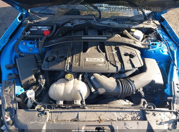 1FA6P8CF7N5108068 2022 FORD MUSTANG Light Blue Rear view