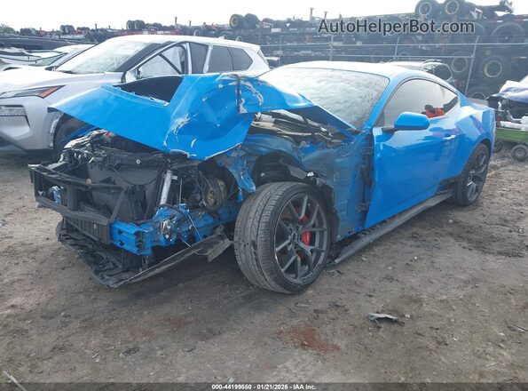 1FA6P8CF9R5414694 2024 FORD MUSTANG Blue წინა მარცხენა ხედი სამი მეოთხედიდან