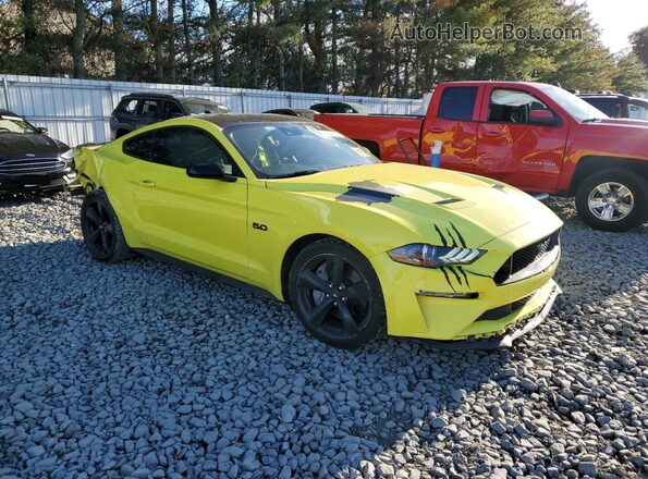 1FA6P8CFXM5150426 2021 FORD MUSTANG Зеленый Передняя правая четверть