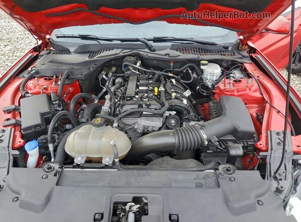1FA6P8TH5N5145976 2022 FORD MUSTANG Red Widok wnętrza z tyłu