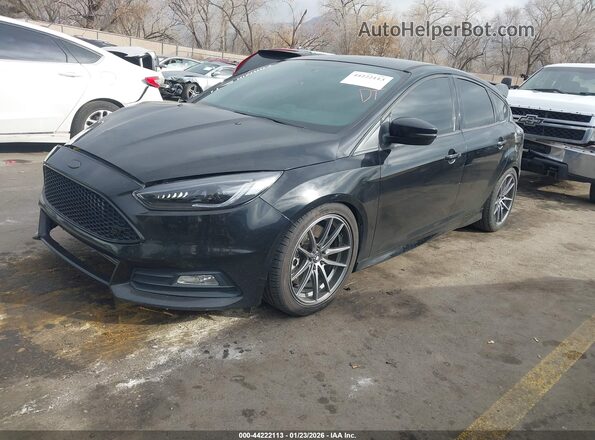 1FADP3L92GL347658 2016 FORD FOCUS ST Black Առջևի ձախ երեք քառորդ տեսարան