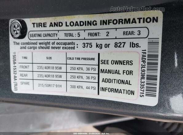 1FADP3L93HL335715 2017 FORD FOCUS ST Gray Engine compartment view
