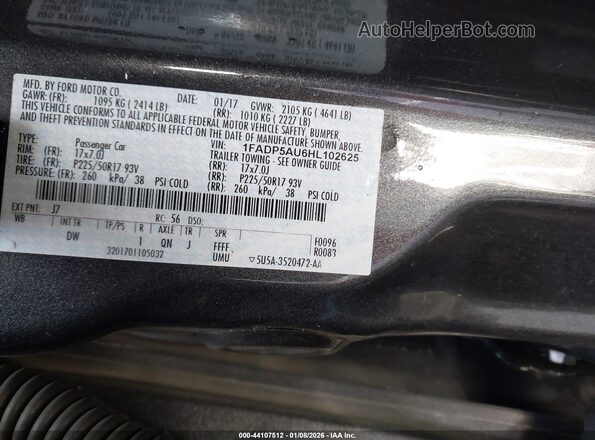 1FADP5AU6HL102625 2017 FORD C-MAX HYBRID Черный 