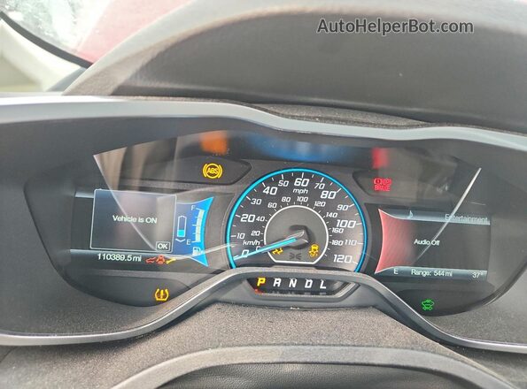 1FADP5CU6GL113281 2016 FORD C-MAX Red ხელსაწყოთა პანელის ხედი