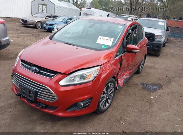 1FADP5DU7JL105907 2018 FORD C-MAX HYBRID Red Передня ліва чверть