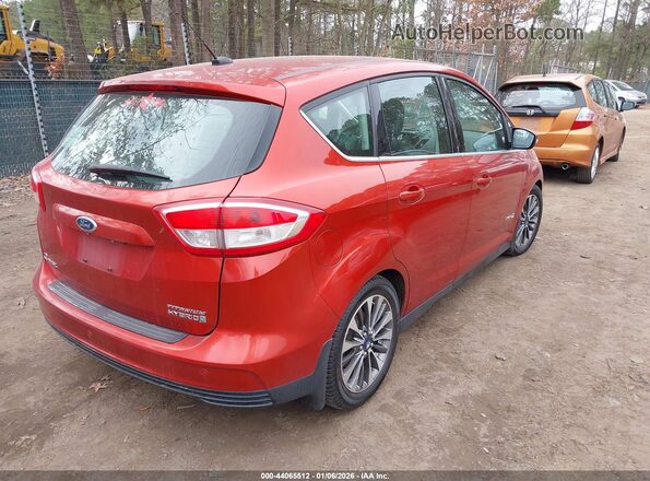 1FADP5DU7JL105907 2018 FORD C-MAX HYBRID Red Задня права чверть