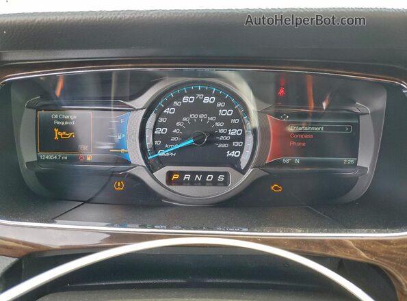1FAHP2F80HG120980 2017 FORD TAURUS Silver Вид щитка приладів