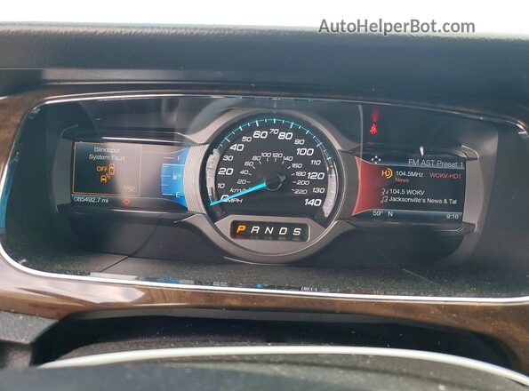 1FAHP2F88KG107563 2019 FORD TAURUS Black ხელსაწყოთა პანელის ხედი