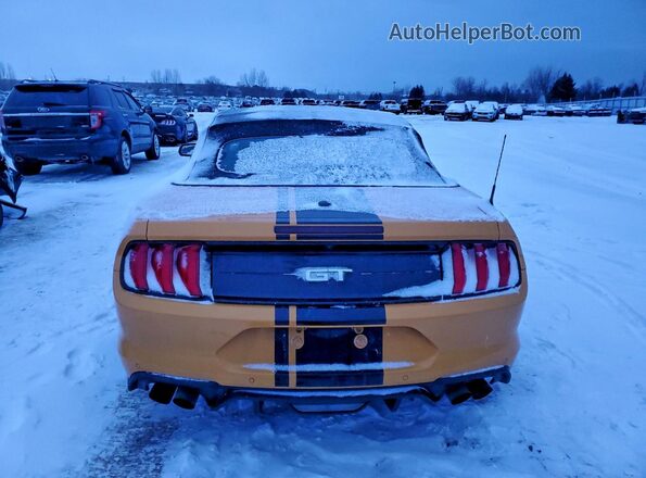 1FATP8FFXN5122142 2022 FORD MUSTANG Yellow Вид ззаду